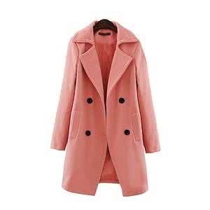 女式风衣外套2017款式 翻领毛外套厚重款式穿出小清新