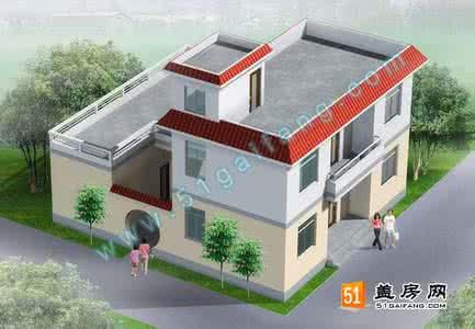 房屋住宅平面设计图 新颖实用的二层小康住宅房屋设计图 11x12