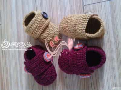 钩针编织花样5000 钩针宝宝鞋“WERNER”----详细的编织方法