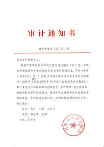 审计通知书模板 审计通知书格式