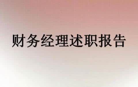 财务人员的述职报告 财务人员述职报告范文