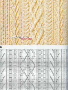 最新棒针麻花花样图解 棒针模式----“24针合页麻花”