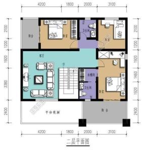 自建小户型别墅设计图 农村自建别墅设计图 农村自建11×11米户型，红砖直接盖别墅这么好看？含图纸