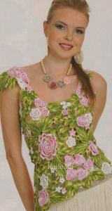 可爱妈妈的编织博客 个人专集  可爱的妈妈教您编织（外贸立领园摆小背心）