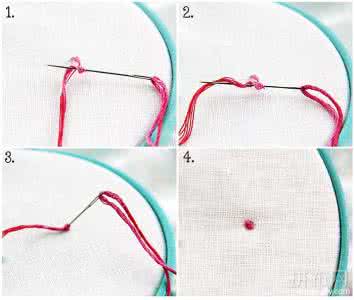 刺绣图案简单花朵针法 法国刺绣使用的图案----针法教程