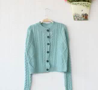 毛衣麻花编织花样图解 【转载】13秋冬新款麻花花样长袖编织开衫