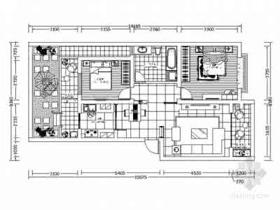 cad家装平面图 家装cad图库 五步完成室内CAD平面图-CAD迷你家装教程