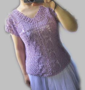手工钩针夏衣新款 钩针夏衣----“叶依依” 图解