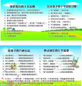 家庭教育经典语录 图文:家庭教育的经典法则