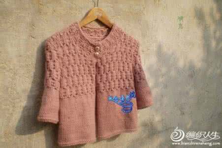 粗毛线毛衣外套编织 好织又好穿的小外套漪恋 毛线编织女生长袖开衫毛衣图解教程
