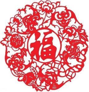 福字窗花剪纸图案大全 窗花剪纸教程与蝙蝠福字窗花剪纸图案