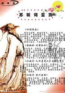 苏轼的诗词全集赏析 苏轼词鉴赏