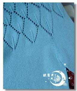 蓝色圆肩钩衣 娥眉月手工分享----海子蓝色园肩衣“云笺”编织记录