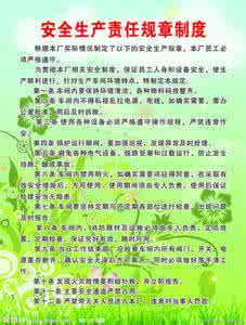 公司安全生产管理制度 安全生产管理制度 公司安全生产及管理制度表