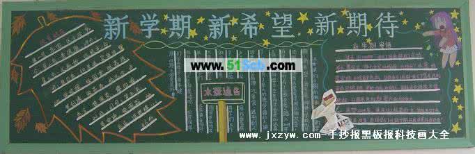 新学期新希望黑板报 新学期黑板报图片 新学期新希望新期待