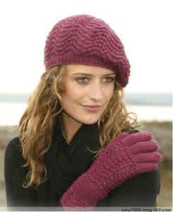 棒针贝雷帽编织视频 棒针编织----孩子的贝雷帽及脖套