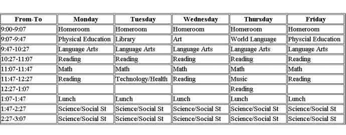 小学生留学美国 美国小学生的课程表