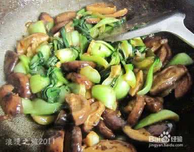 香菇炒油菜 家常菜—香菇油菜炒