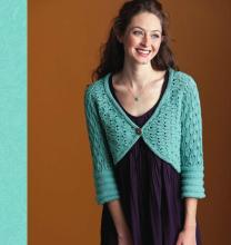 明月棒针袖子编织视频 春季的遐想----棒针带袖小披