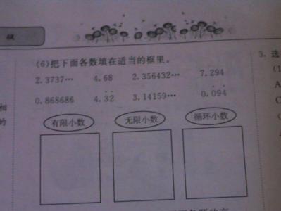 什么是有限循环小数 什么是有限循环小数？