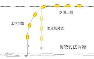 钓鱼双子线七星漂调漂 初钓入门-教你七星漂调漂方法 图解