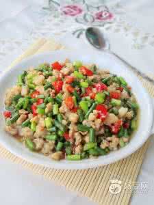 蒜苔丁炒肉末 肉末炒蒜苔