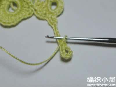 钩针一线连花样图解 【花样】一线连小花图解
