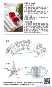 玫瑰花钩针视频教程 钩针教程：“玫瑰的流程图”