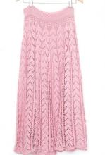 粉萝钩针编织裙子视频 长款钩针裙 “粉叶儿”