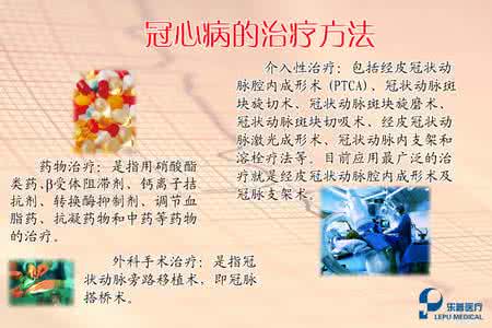 冠心病的治疗方法 各种冠心病的治疗方法大比拼