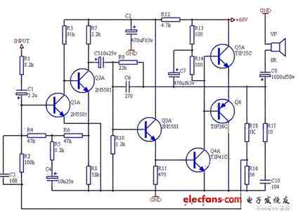 音频功率放大器电路图 50W D类功率放大器的制作_电路图