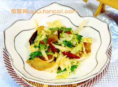 白菜心拌海蜇 爽脆海蜇白菜心