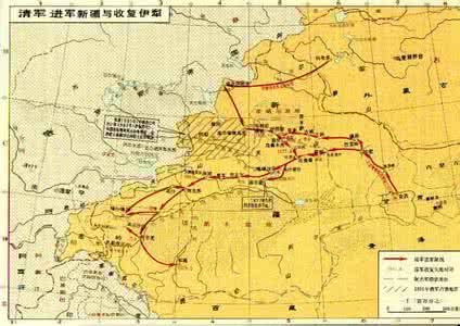 清军收复新疆之战 清军收复新疆之战背景：英俄两国试图分裂新疆