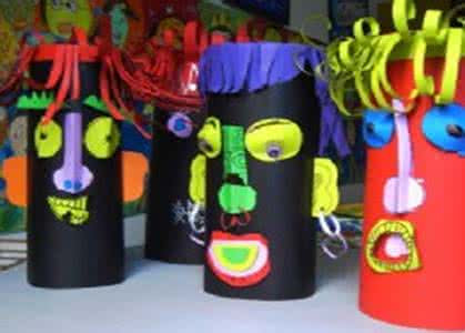 大班美术有趣的指纹 大班美术有趣的指纹 大班美术活动 有趣的纸筒