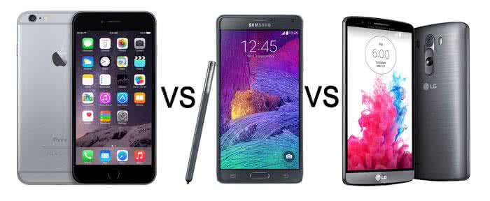 Galaxy Note 4 vs iPhone 6 Plus vs LG G 3拍照对比