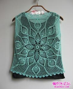 菠萝花背心裙的钩法 编织的诱惑----人见人爱的菠萝背心