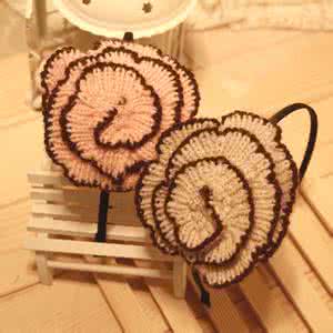 毛线钩头箍视频教程 钩织头箍