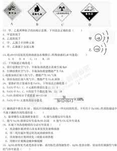 2016广州中考化学试卷 2016广州中考化学试卷 2012广州中考化学试卷 (图片版)