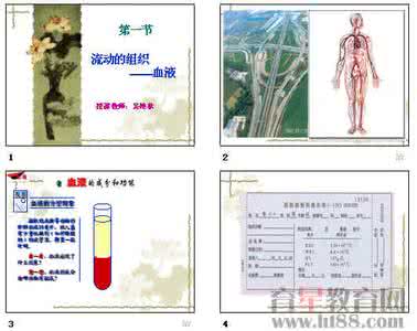 流动的组织 血液ppt 流动的组织----血液学案 390字 投稿：方賤賥