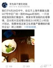 路过的一只爆料贴真腿 惊！网友爆料在上海Wagas吃饭时，一只活老鼠从天而降，掉进脖子。。。