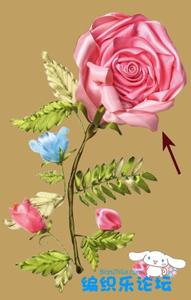 丝带绣玫瑰花绣法 丝带绣玫瑰花的几种绣法