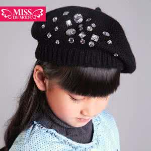 舞蹈水兵服帽子贝雷帽 帽子·手套 女童叶子花贝雷帽的织法图解