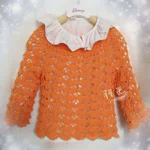 夏季钩针套头衫图解 【钩针】扇形花半袖套衫 (钩)