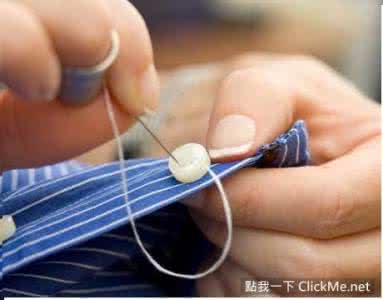 缝扣子的步骤图 缝扣子