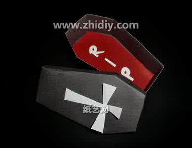 手工制作汽车纸模型 万圣节纸模型棺材手工制作教程与模板免费下载