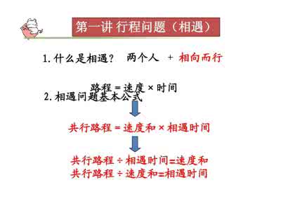 四年级奥数相遇问题 四年级奥数专题15：相遇问题