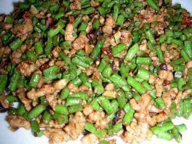 老干妈肉丝豆豉油辣椒 肉碎豉椒炒豇豆