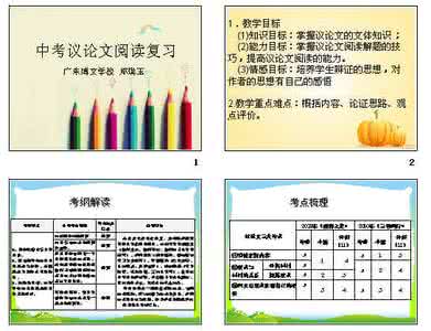 中考语文现代文阅读专项复习资料——议论文四大考点