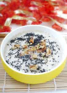 燕麦黑芝麻粥 素食养生:核桃芝麻燕麦粥