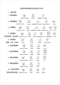 服装面料洗涤保养方法 各种面料服装的洗涤保养说明